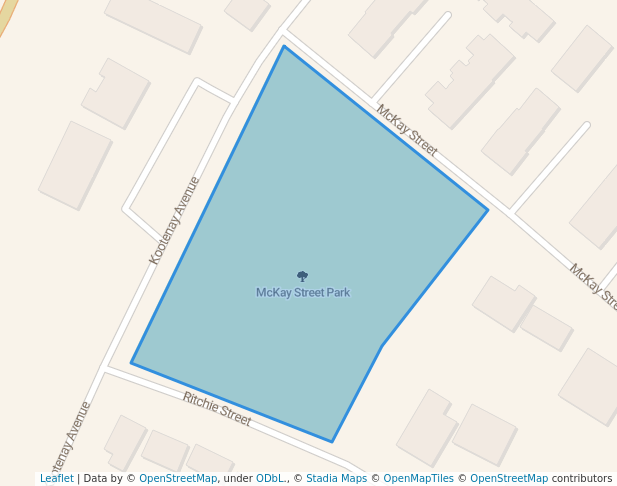 walking in McKay Street Park map in Prince Rupert