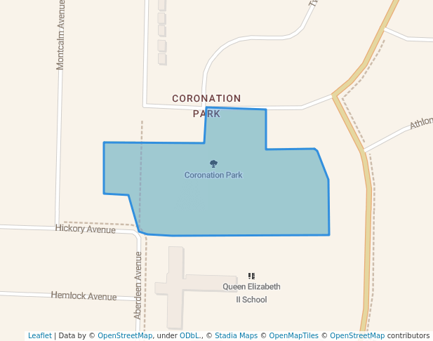 walking in Coronation Park map in Sarnia