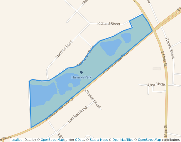 walking in Harmon Park map in Swainsboro