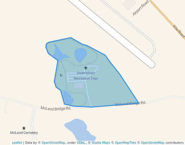 walking in Swainsboro Recreation Dept map in Swainsboro