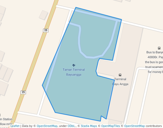 walking in Taman Terminal Bayuangga map in Probolinggo