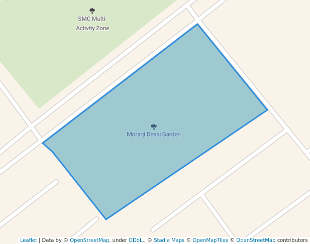 walking in Morarji Desai Garden map in Surat