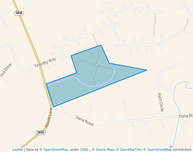 walking in Peggy Baker Park map in Crestwood