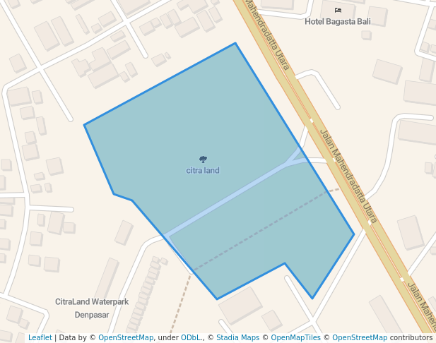 walking in citra land map in Denpasar