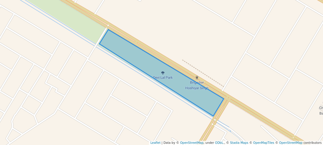 walking in Devi Lal Park map in Bahadurgarh