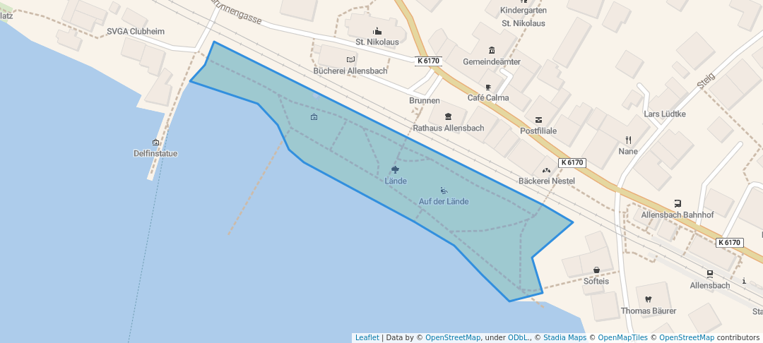 walking in Lände map in Allensbach