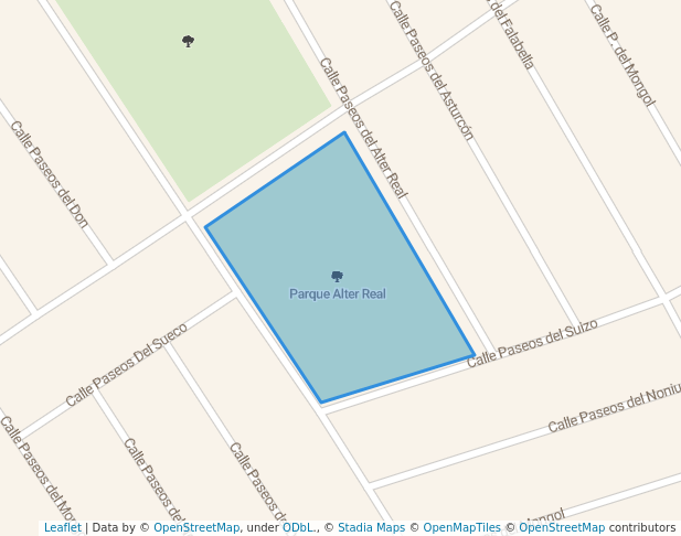 walking in Parque Alter Real map in Chihuahua