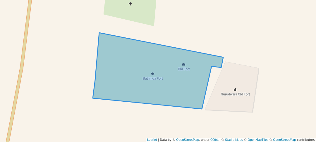 walking in Bathinda Fort map in Bathinda