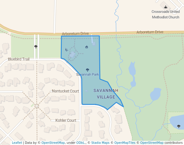 walking in Savannah Park map in Waunakee