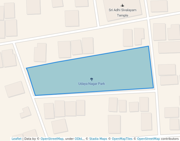 walking in Udaya Nagar Park map in Coimbatore