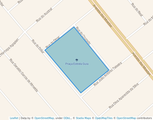 walking in Praça Estrela Guia map in Uberlândia