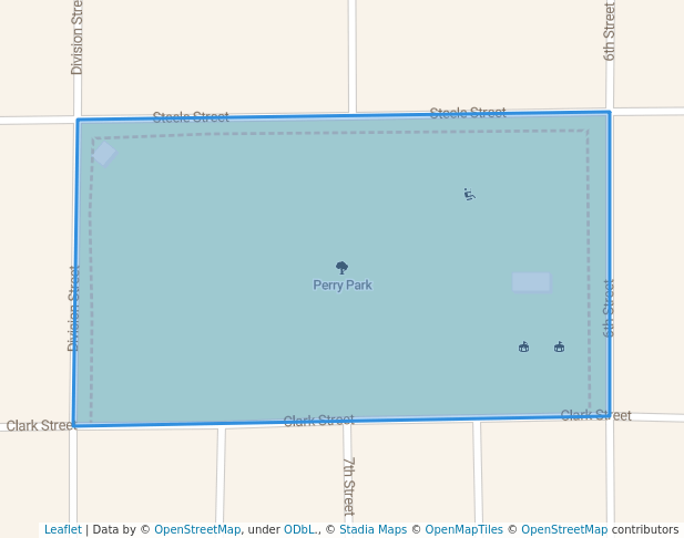 walking in Perry Park map in Algoma