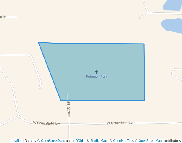 walking in Peterson Park map in Algoma