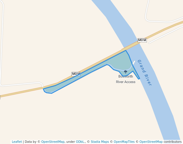 walking in Bosworth River Access map in Bosworth