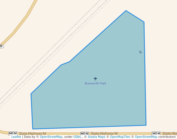 walking in Bosworth Park map in Bosworth