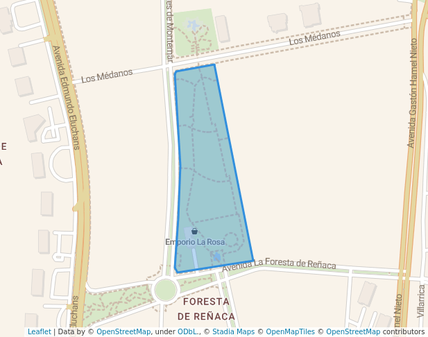 walking in Parque Sustentable La Foresta map in Viña del Mar