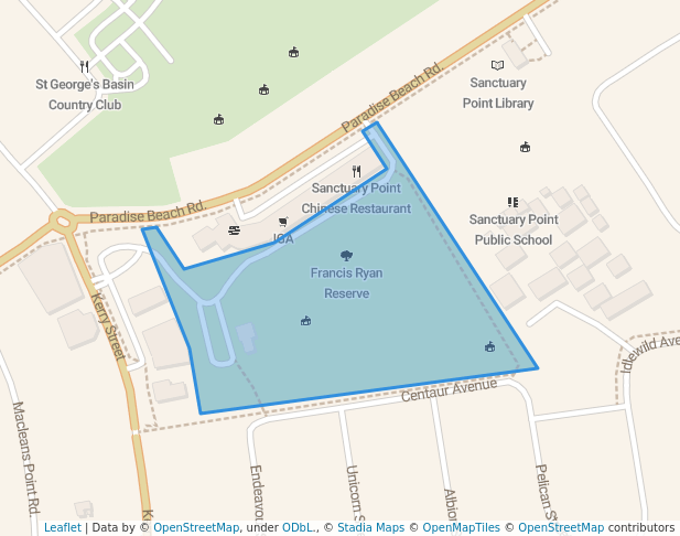 walking in Francis Ryan Reserve map in Sanctuary Point