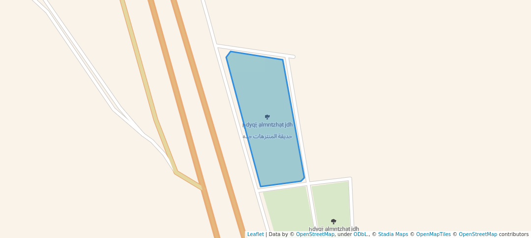 walking in حديقة المنتزهات جده map in Jeddah
