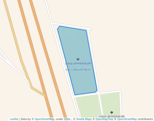 walking in حديقة المنتزهات جده map in Jeddah