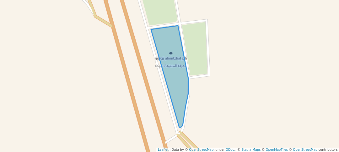 walking in حديقة المنتزهات جده map in Jeddah