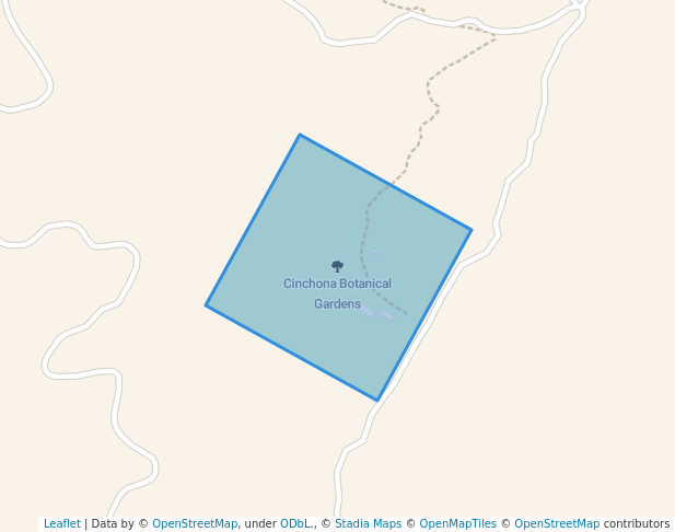 walking in Cinchona Botanical Gardens map in Kingston