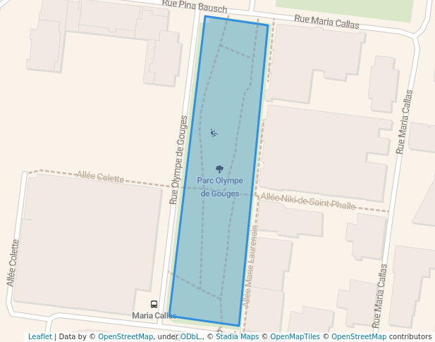 walking in Parc Olympe de Gouges map in Lingolsheim