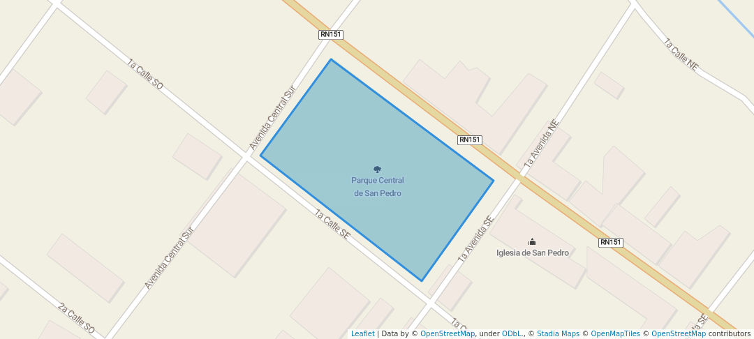 walking in Parque Central de San Pedro map in San Pedro Copán