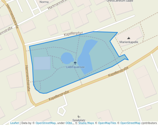 walking in Liebfrauensee map in Bad Kissingen