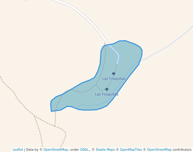 walking in Las Tosquillas map in Caravaca de la Cruz