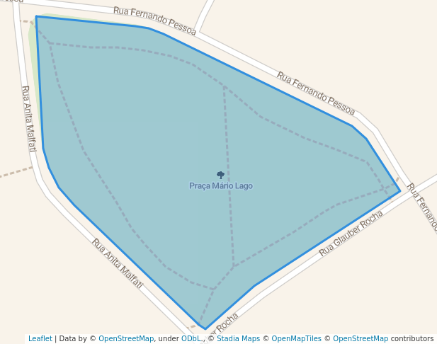 walking in Praça Mário Lago map in Santo André