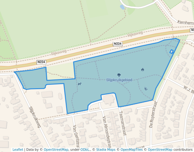 walking in Slijpkruikgebied map in Ede