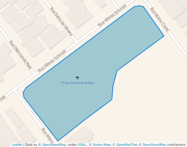walking in Praça David da Graça map in Joinville