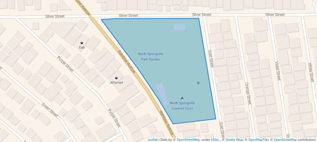 walking in Springville Park map in Bacoor