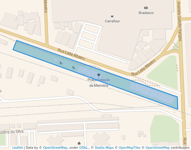 walking in Praça Estação da Memória map in Joinville