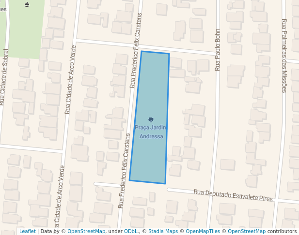 walking in Praça Jardim Andressa map in Joinville