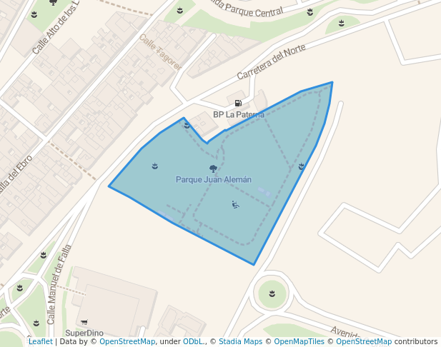 walking in Parque Juan Alemán map in Las Palmas de Gran Canaria