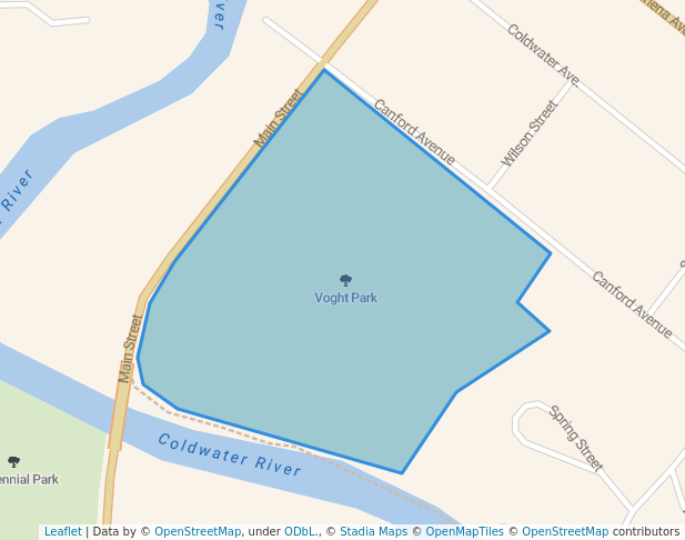 walking in Voght Park map in Merritt