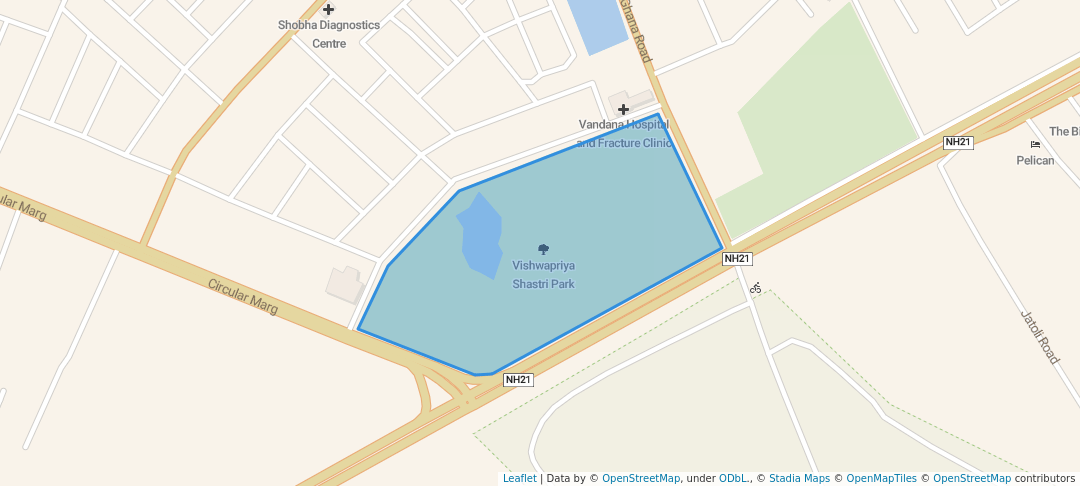 walking in Vishwapriya Shastri Park map in Bharatpur