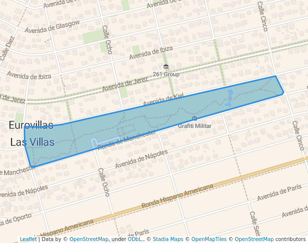 walking in Antiguo hipódromo map in Nuevo Baztán