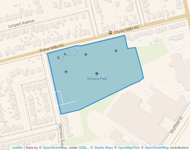 walking in Victoria Park map in Cambridge