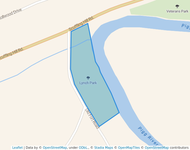 walking in Lynch Park map in Rocky Mount