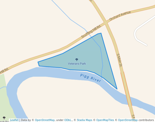 walking in Veterans Park map in Rocky Mount