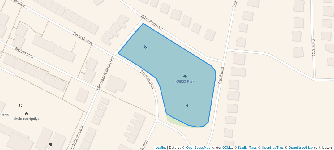 walking in KRESZ Park map in Rétság