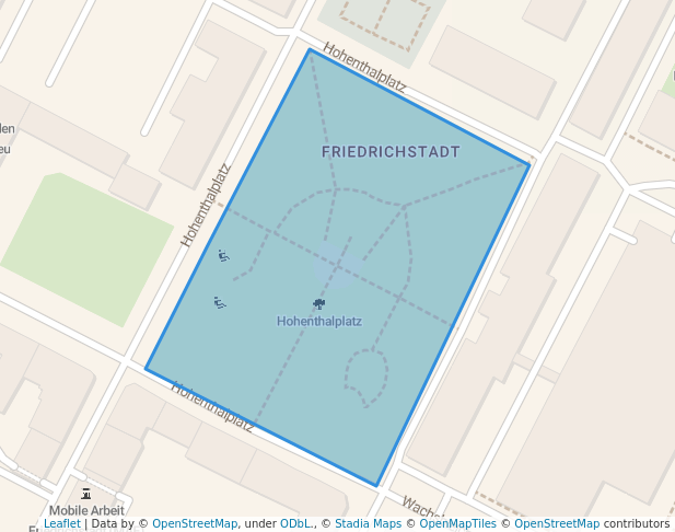 walking in Hohenthalplatz map in Dresden