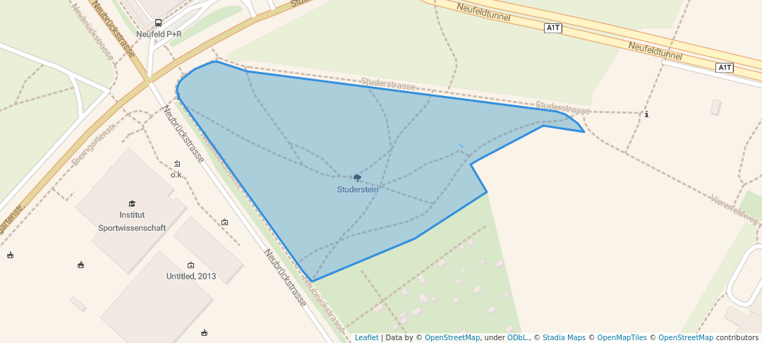 walking in Studerstein map in Bern