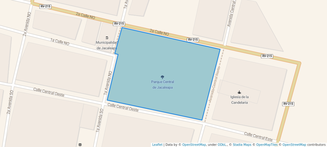 walking in Parque Central de Jacaleapa map in Jacaleapa