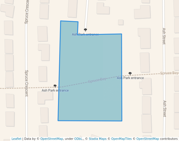 walking in Ash Parkq map in Altona