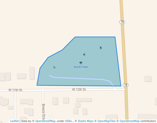 walking in North Park map in Craig