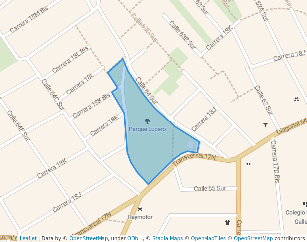 Parque Lucero in Bogotá | Map and Routes