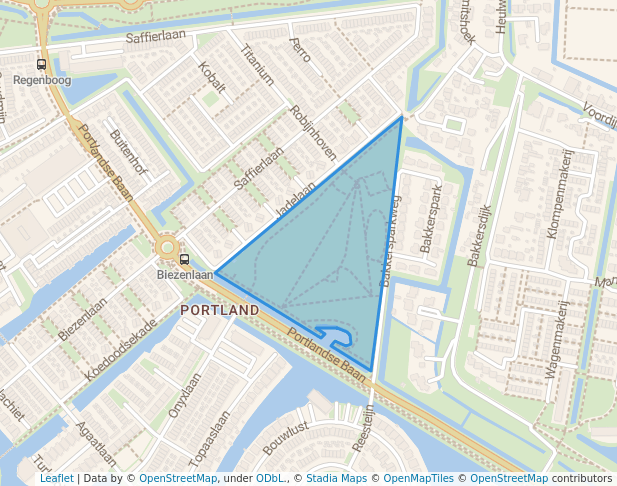 walking in Bakkerspark map in Rhoon